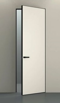 Скрытая дверь Олимп ИНВИЗИБЛ 3  Грунтованное/ кромка черная 900х2300 (КОМПЛЕКТ)