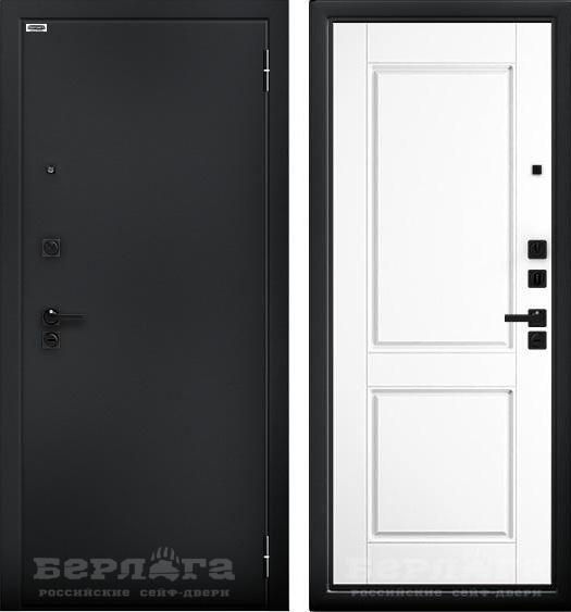 Входная дверь Берлога Ультра Ромео Букле черный/ Эмалит арктик 870х2060 Левое