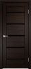 Межкомнатная дверь модель 55 ДО Темный орех/ Черный лакобель 900х2000