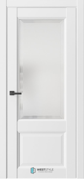 Межкомнатная дверь WestStyle Enika 4 ДО Emlayer белый/ Сатинат белое 600х2000