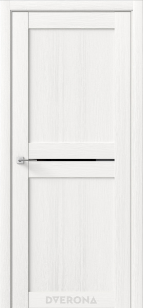 Межкомнатная дверь DVERONA Омега Дуб белый/ Черный лакобель 900х2000