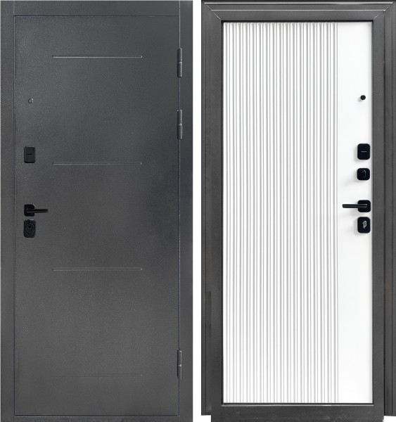 Входная дверь Форпост Монблан Антик серебро/ Белый 860х2050 Левое