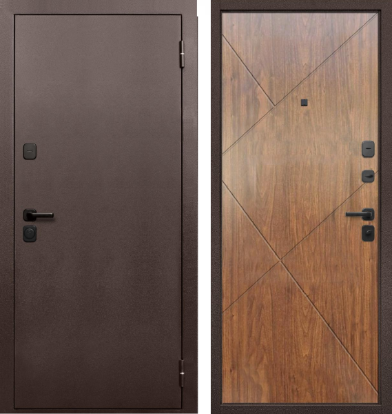 Входная дверь Ferroni Гарда 7 см Антик медь/ Мореная береза 860х2050 Левое