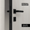 Межкомнатная дверь DVERONA Флэт CPL Дуб Браш светлый/ ABS черная 600х2000