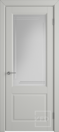 Межкомнатная дверь VFD Dorren ДО Cotton/ Crystal Cloud L 800х2000