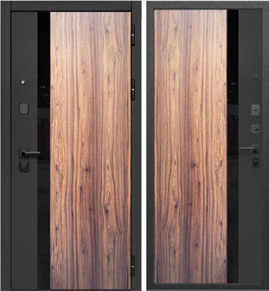 Входная дверь Luxor 2МДФ Орех Каньон Коньяк 860х2050 Левое