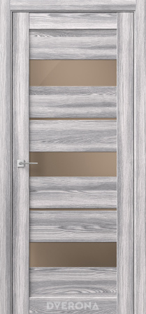 Межкомнатная дверь DVERONA Зета Ривьера грей/ Сатин бронза 900х2000