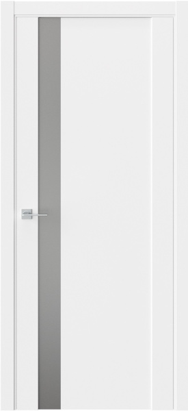 Межкомнатная дверь WestStyle F 28 ДО Emlayer белый/ Зеркало графит 600х2000