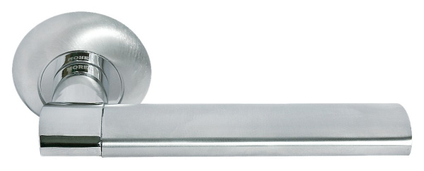 Дверная ручка Morelli Agbar MH-21  SC/CP Хром матовый/Хром палированный