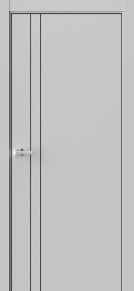 Межкомнатная дверь WestStyle IN 40 ДГ Emlayer серый/ кромка Алюм.хром с 4-х сторон 600х2000 (Защелка магнит. WC)