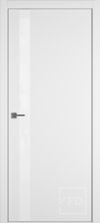 Межкомнатная дверь VFD Urban 1SV Emalex Ice/ White Gloss/ кромка SE с 4-х сторон 600х2000 (Врезка под замок)