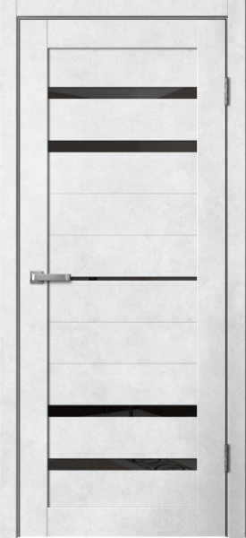 Межкомнатная дверь FlyDoors 295 (B3) ДО Бетон светлый/ Черный лакобель 600х2000