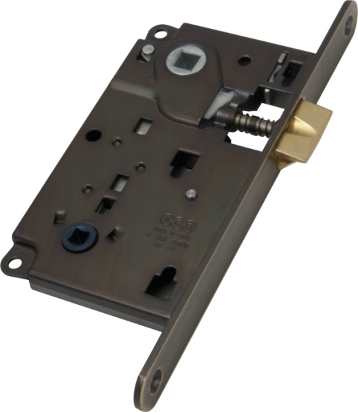 Защелка сантехническая металлическая AGB B01013.50 без отв.пл.  AB Бронза античная