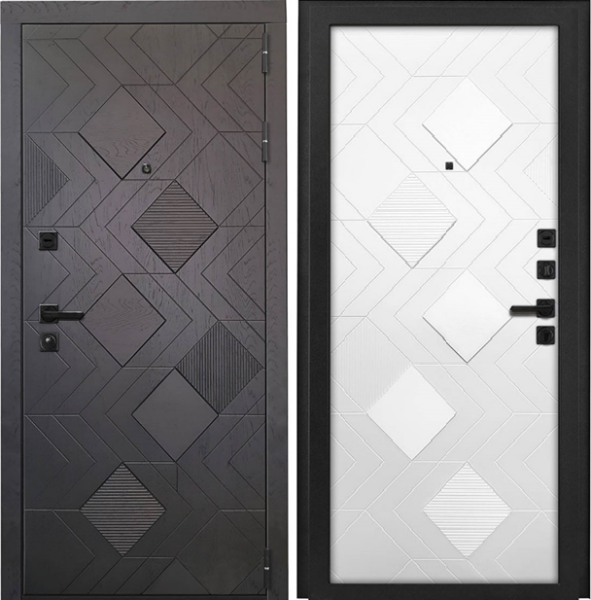 Входная дверь Страж Сангано РЖ Дуб шоколад Жемчужный 960х2050 Левое