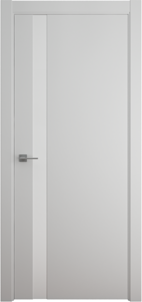 Межкомнатная дверь Albero Геометрия-5 ДГ Серый/ Белый лакобель 900х2000 (Защелка магнит. WC)