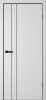 Межкомнатная дверь FlyDoors MATRIX 58 AB Эмалит Серебристый/ кромка Алюм.черная с 4-х сторон 600х2000 (Защелка магнит. WC)