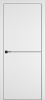 Межкомнатная дверь V.Doors AL-1 Белый/ кромка Алюм.черная с 4-х сторон 900х2000 (Врезка под замок)
