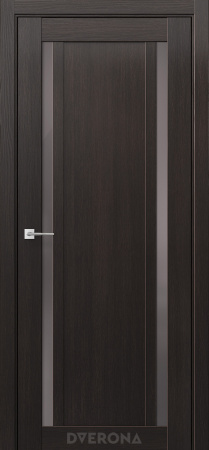 Межкомнатная дверь DVERONA Гамма М2 Орех Бисмарк/ Сатин графит 900х2000