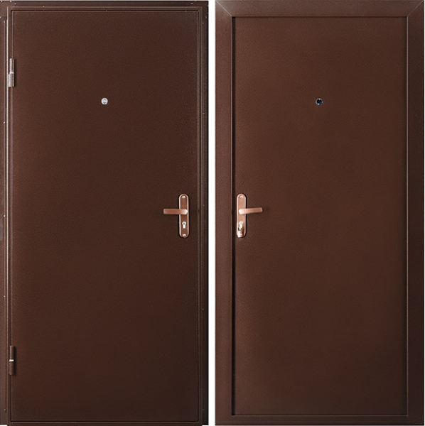Входная дверь Эконом металл  Медный антик 860х2050 Левое