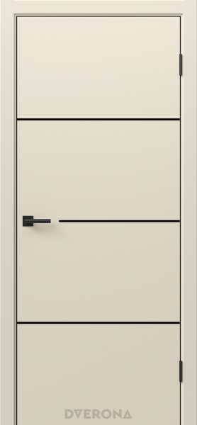 Межкомнатная дверь DVERONA Виста 3.1 ПЭТ Орхидея/ ABS черная 600х2000