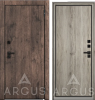 Входная дверь с терморазрывом Argus Тепло Букле черный Ивен/ Акация темная/ Рустик пепельный 970х2050 Правое