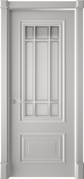 Межкомнатная дверь InterneDoors Арт Гам 2 ДО RAL 7047/ Белое матовое 600х2000