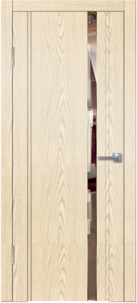 Межкомнатная дверь Дверная линия М2 ДO Крем/ Зеркало бронза 600х2000