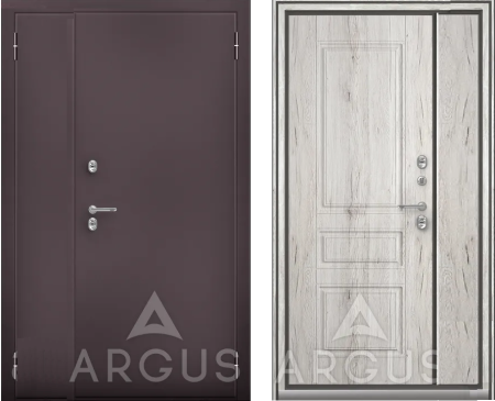 Входная дверь с терморазрывом Argus ПОД ЗАКАЗ Букле черный/ ПВХ по каталогу 1350х2050 Правое
