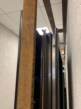 Входная дверь с терморазрывом Страж 3К Тепло Антик медь/ Меландж светлый 860х2050 Левое