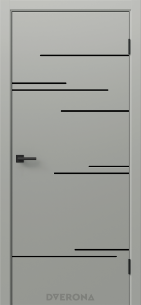 Межкомнатная дверь DVERONA Виста 8.2 ПЭТ Мираж/ ABS черная 900х2000
