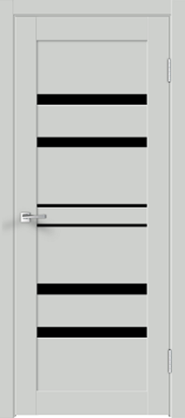 Межкомнатная дверь VellDoris LINEA 6 EMALUX Доломит/ Черный лакобель 900х2000