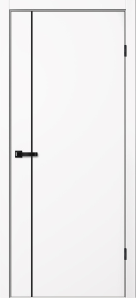 Межкомнатная дверь FlyDoors FN 33 ДГ Эмалит Белый 600х2000 (Защелка магнит. WC)