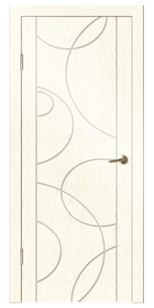Межкомнатная дверь Дверная линия Космос ДГ Ясень белый 900х2000