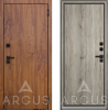 Входная дверь с терморазрывом Argus Тепло Букле черный Ивен/ Дуб янтарный/ Рустик пепельный 870х2050 Правое