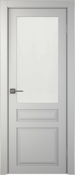 Межкомнатная дверь Synergy Эмилия 1 ДО Серый матовый/ Сатин 600х2000