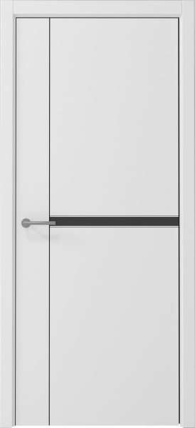 Межкомнатная дверь Albero Графика-2 ДГ Белый/ кромка ABS черная с 4-х сторон 900х2000