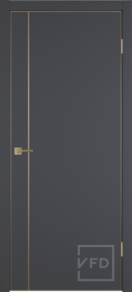 Межкомнатная дверь VFD Urban 1V Emalex Onyx/ кромка GE с 4-х сторон 900х2000 (Врезка под замок)