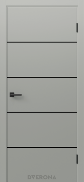 Межкомнатная дверь DVERONA Виста 4.1 ПЭТ Мираж/ ABS черная 900х2000