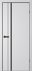 Межкомнатная дверь Optimum Л7 ПЭТ Серый/ ABS черная 900х2000