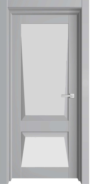 Межкомнатная дверь Дверная линия Пифагор 2 ДО Серый бархат/ Сатин серый 900х2000