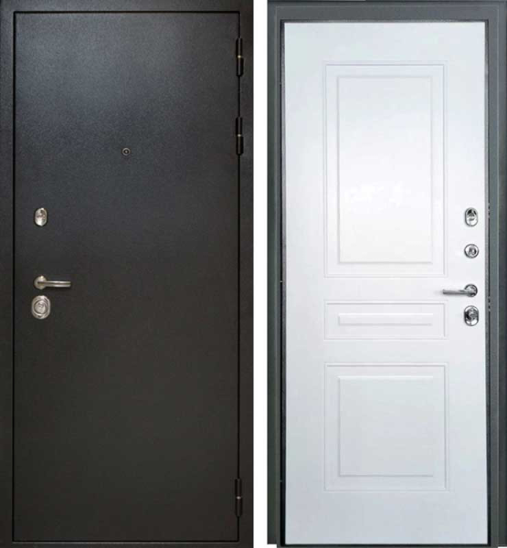 Входная дверь Страж 3К Люкс 3 Антик серебро/ Ясень белый снег 960х2050 Левое