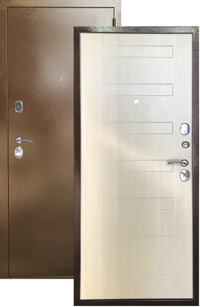 Входная дверь Выбор Сигма 2К  Антик медь/ Лиственница беленая 860х2050 Левое