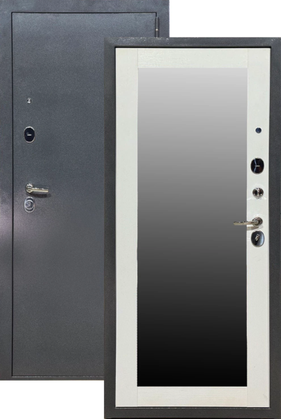 Входная дверь Выбор Люкс 3К Графит/ Белый бланко 860х2050 Левое
