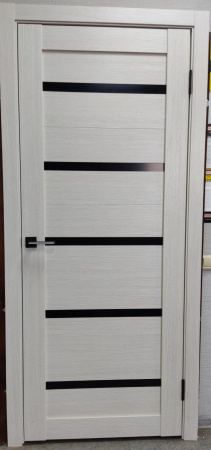 Межкомнатная дверь модель 55 ДО Светлый орех/ Черный лакобель 600х2000