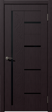 Межкомнатная дверь Дубрава Сибирь Азалия ДГ Акация черная 600х2000