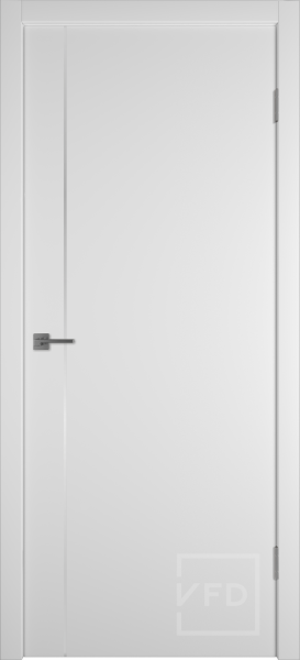 Межкомнатная дверь VFD Basic 1V Emalex Ice/ кромка ABS белая с 4-х сторон 900х2000 (Защелка пласт. WC + накладные петли)