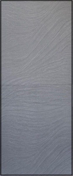 Межкомнатная дверь модель S-2 Тренд Серый жемчуг/ кромка ABS черная с 2-х сторон 600х2000