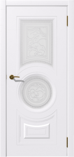Межкомнатная дверь Дубрава Сибирь Рим ДО Белый/ Мателюкс 600х2000