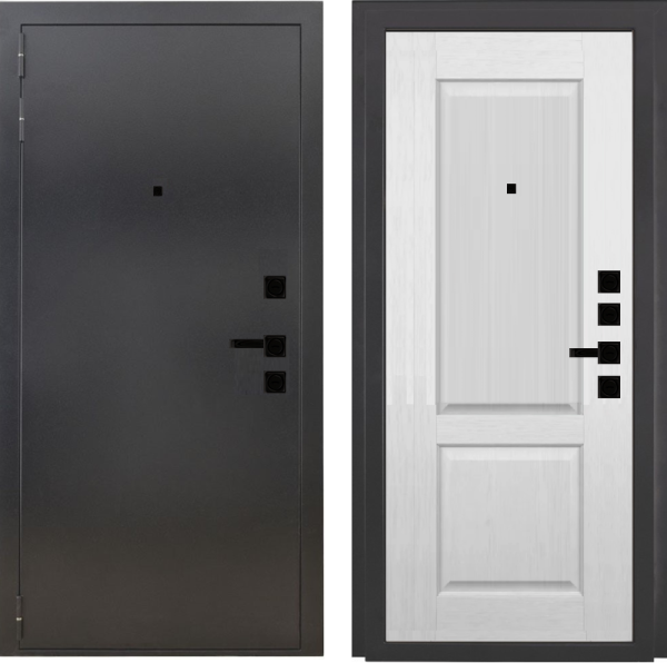 Входная дверь CLASSIC  Букле серый/ Дуб арктик 860х2050 Левое