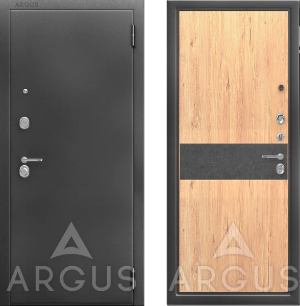 Входная дверь Argus ДА 95 Фьюри Антик серебро/ Рустик соломенный 870х2060 Левое